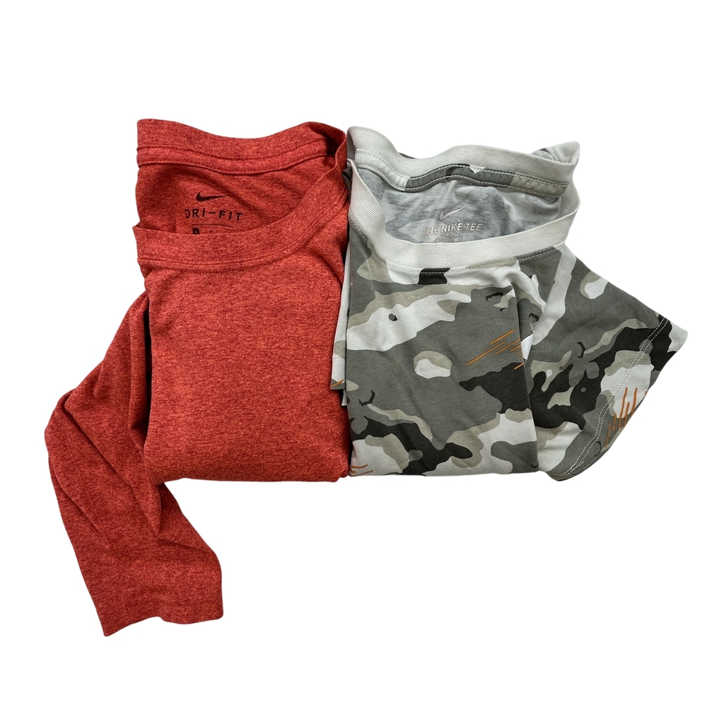 Nike Dri-FIT Shirt Lot Mens Small Camo Short Sleeve Red Long Sleeve Athletic